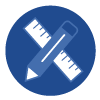 Pen and ruler icon